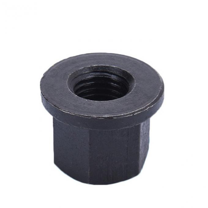 Black Plating M6 M48 Hex Flange Nuts , Hex Collar Nut DIN 6331 Standard