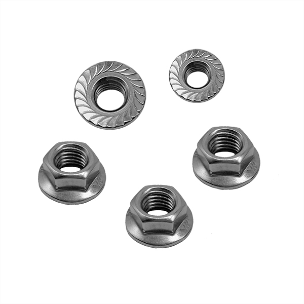 Gr5 M6 Hex Head Serrated Flange Lock Nut DIN6923 Plain Finish