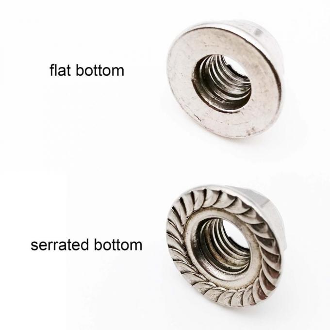 Gr5 M6 Hex Head Serrated Flange Lock Nut DIN6923 Plain Finish