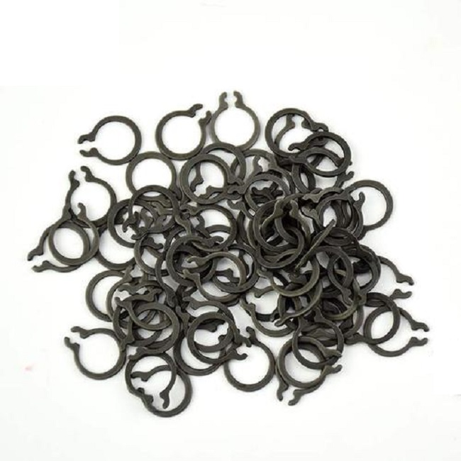 Half Hole Type Steel Circlips Washer / DIN 471 Retaining Ring For Shaft