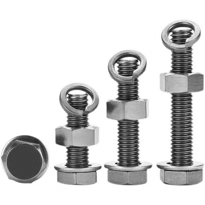 Industrial Pure Titanium Hex Head Bolt Nut Suit With Washer Assembly
