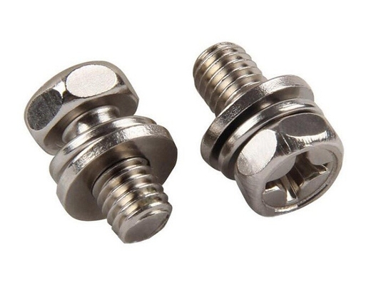Buy ASME Standard Cross Recessed Socket Hex Head Bolts with Spring Washer and Plain Washer Assemblies online manufacture