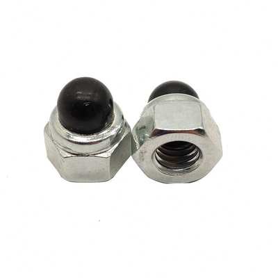 Buy Hex Nuts Black Nylon Cap Head Hexagon Domed Nut DIN986 Plastic Insert Acorn Nut Material Grade 8.8 online manufacture