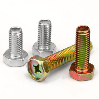 Buy Galvanized Carbon Steel M4-M8 Cross Socket Hex Head Bolts with Indentation GB29.2 UNC Thread online manufacture