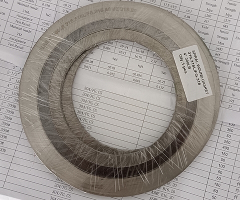 Buy Stainless Steel 316 Outer Ring and Inner Ring Spiral Wound Gasket for ASME B16.5 Flange  3.2mm/4.5mm online manufacture