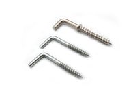 L Shape Threaded Mechanical Fasteners / Self Tapping Square Bend Screw Hooks