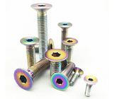 Multiple Color GR2 Titanium Countersunk Bolts With Flat Hex Torx Head
