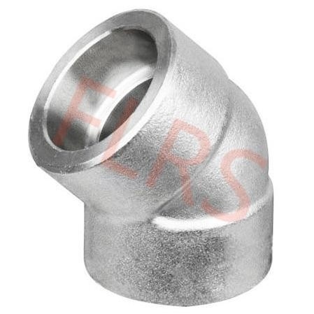 Socket Weld 45 Degree Elbow Forged Pipeline Fitting Stainless Steel A182 F304 F316