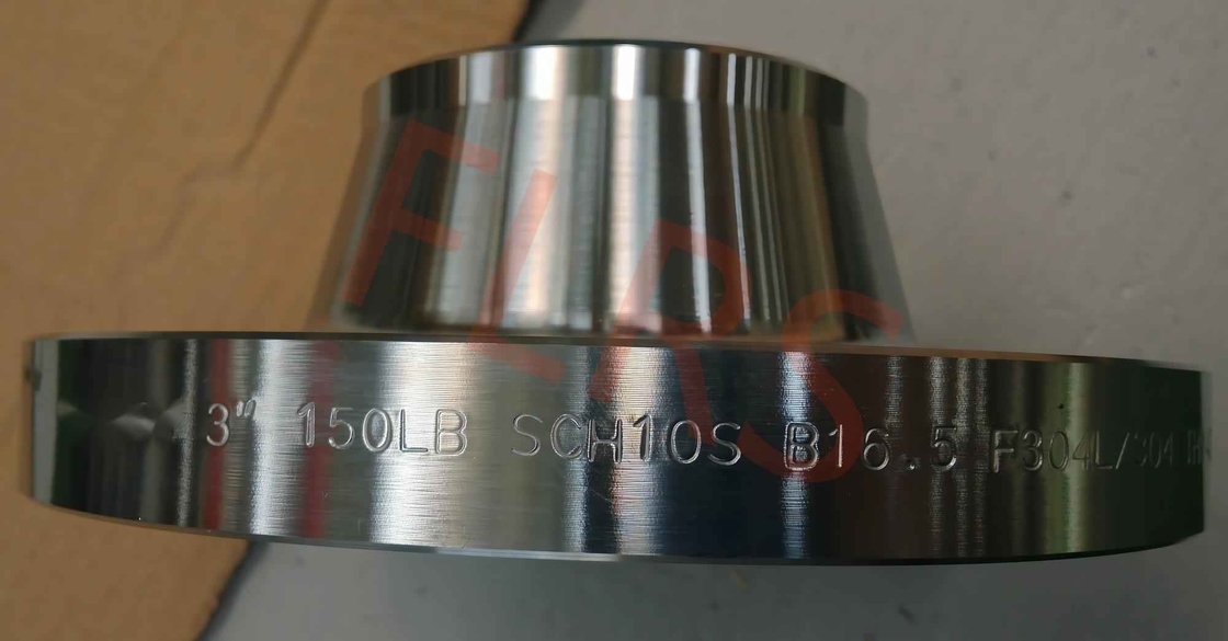 A182 F304 / 304L Raised Face Welding Neck Stainless Steel Pipe Flange SCH10S 3 Inch