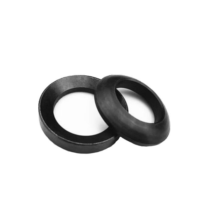 Black Carbon Steel Spherical Washers Conical Seats DIN 6319 Type C / D / G For Building