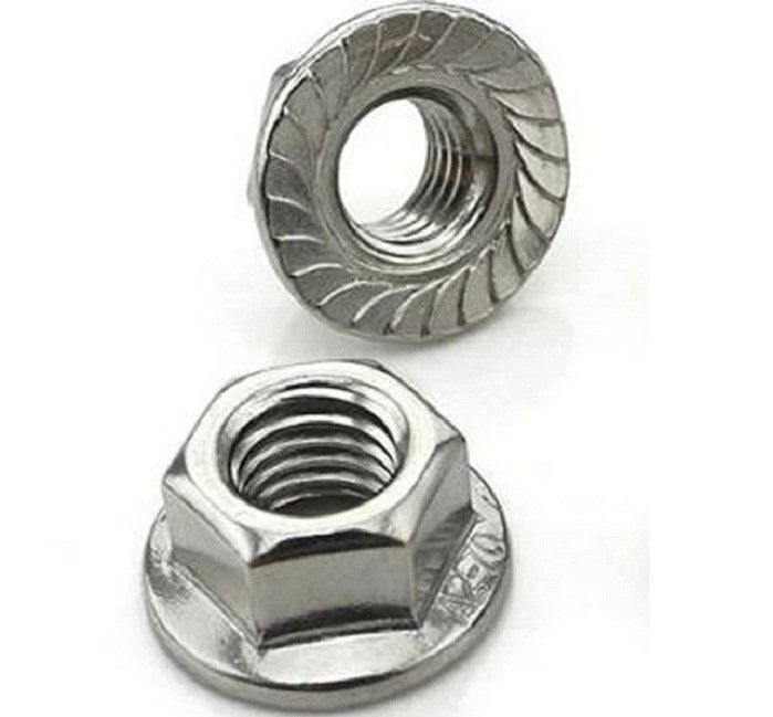 Carbon Steel / Stainless Steel Hex Flange Nuts M5 - M20 With Coarse  / Fine Thread