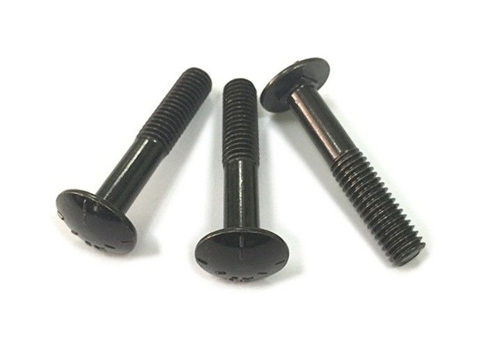 Metal Round Head Bolt M6 M8 M10 M12 , Short Square Neck Fully Threaded Bolts