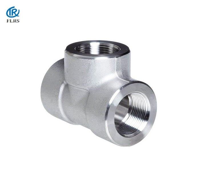 Forged SS BSPP NPT Threaded Socket Weld Equal Tee