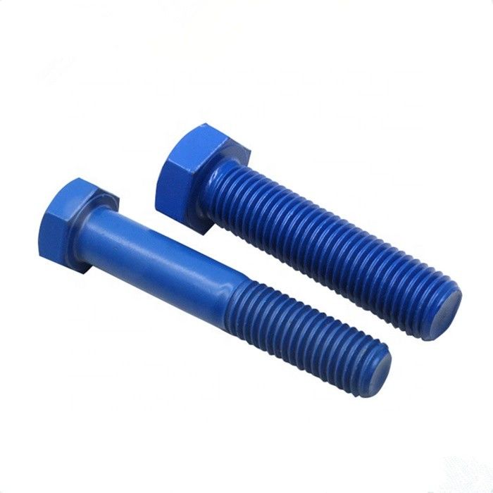 M2-M52 Colorful PTFE Coating Hex Head Bolt with Full / Half UNC / UNF / BSW Thread