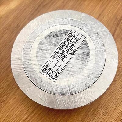 ASME B16.20 Spiral Wound Gasket 316L Outer Ring 316L Inner Ring Flexible Graphite Filler CGI Type