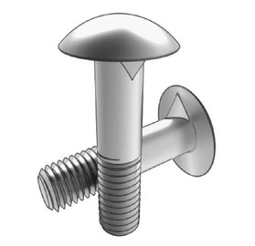 Wear Resistant Round Head Partially Threaded Bolt For High Way / Railway Project