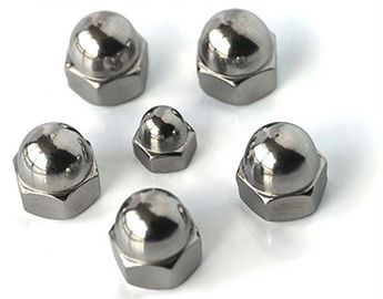 Galvanized Hexagon Lock Nut , Stainless Steel / Carbon Steel Domed Cap Nut