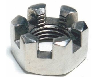 Slotted Hexagon Lock Nut Wear Resistant With Metric Coarse And Fine Thread
