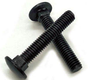 Square Neck Round Head Bolt M3 - M72 With Plain / Black / Zinc Plated Surface