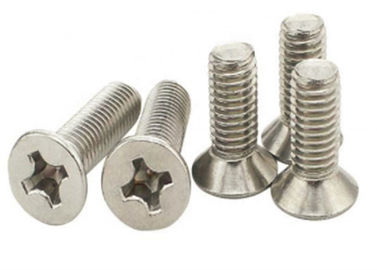 304 316 Stainless Steel Flat Countersunk Round Head Bolt With Cross Driver