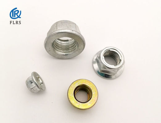 Prevailing Torque Hexagon Lock Nut with Flange Galvanized Finishing Hex Flange Nuts