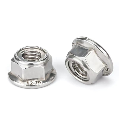Steel Sheet Hex Flange Lock Nut With Metal Insert Grade 8 GB /T 6187